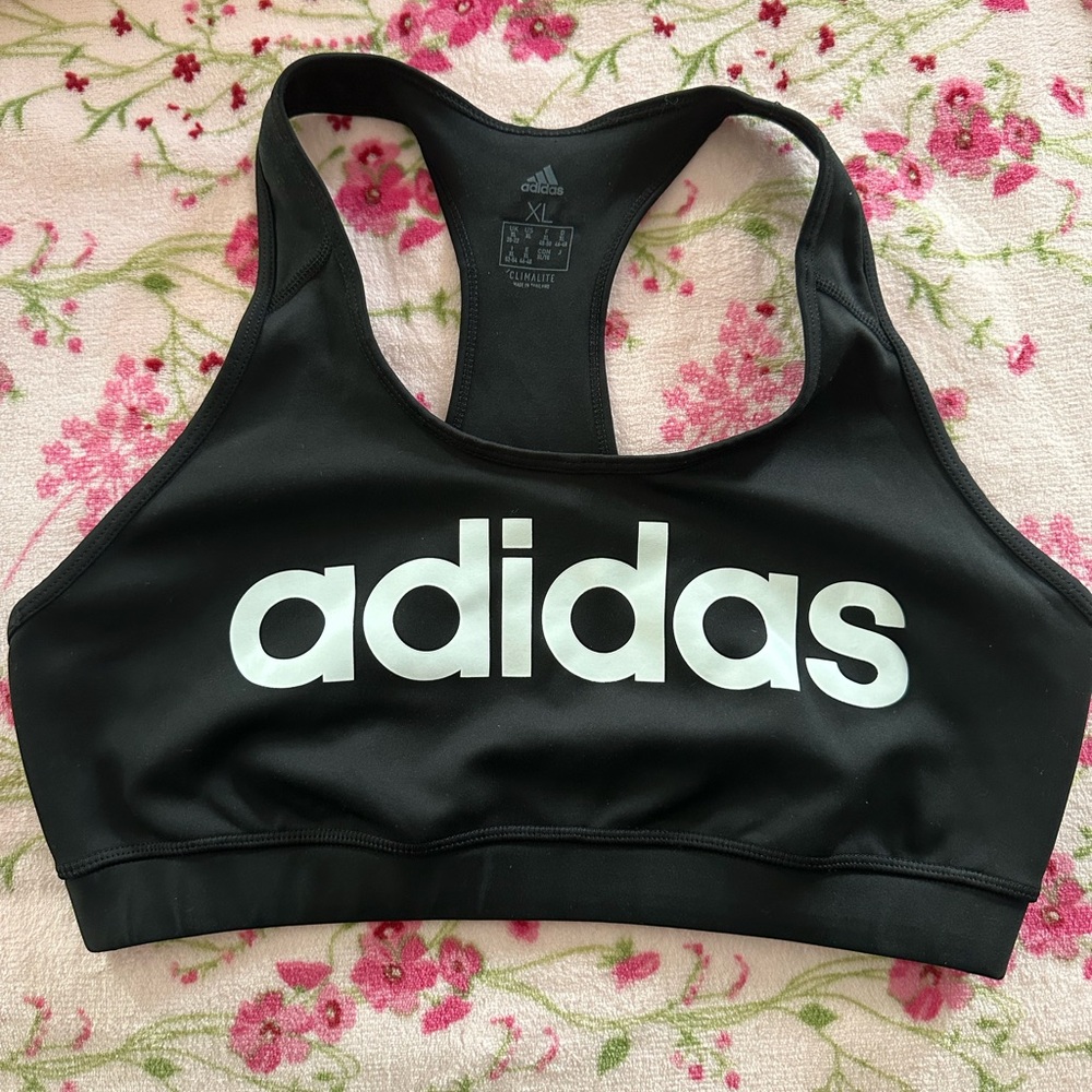 Adidas Black Racerback Sports Bra